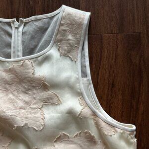 Tibi pink/white floral sleeveless top